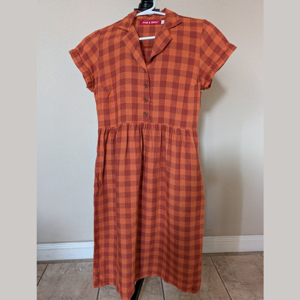 Pyne & Smith no. 30 in Marmalade Check, size XS - Picture 2 of 8